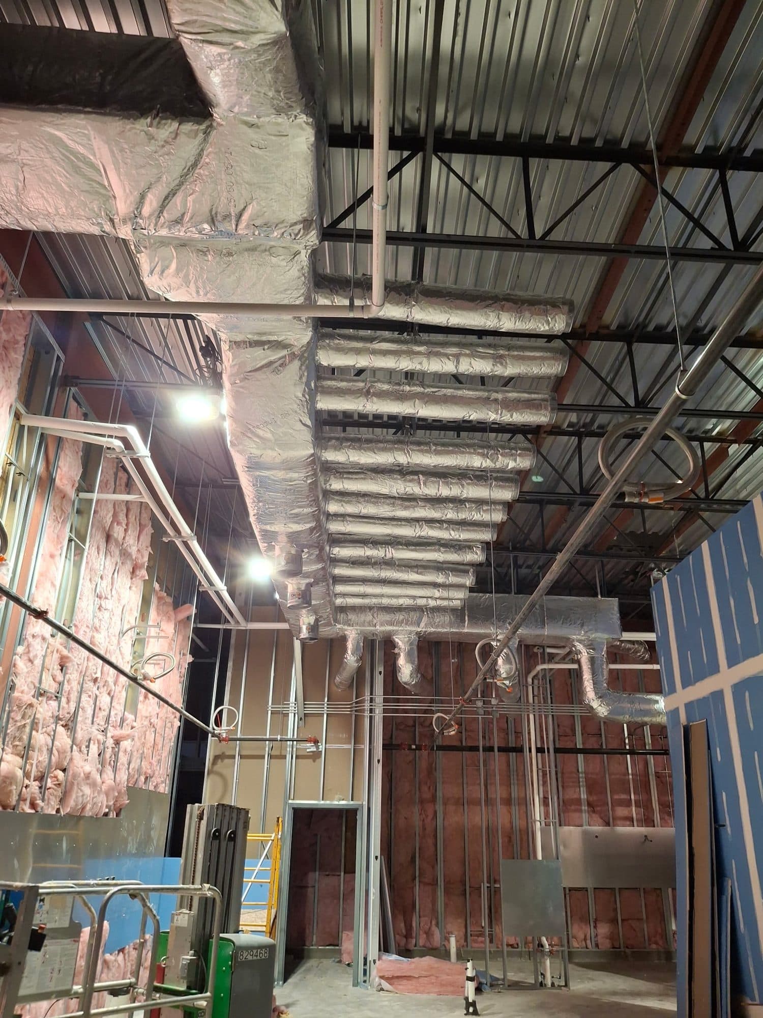 Sheet metal trunk line fabricated in RCI's shop